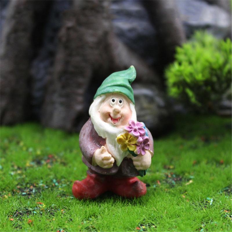 Mini Resin Moss Micro Landscape Decoration Outdoor Fairy Miniature Garden Dwarf Ornaments Handicraft Flower Pot Accessories Elf