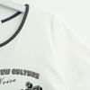 Women's Short Sleeve Large Size V Neck Short Sleeve Casual Fashion Positive Shoulder Short Top