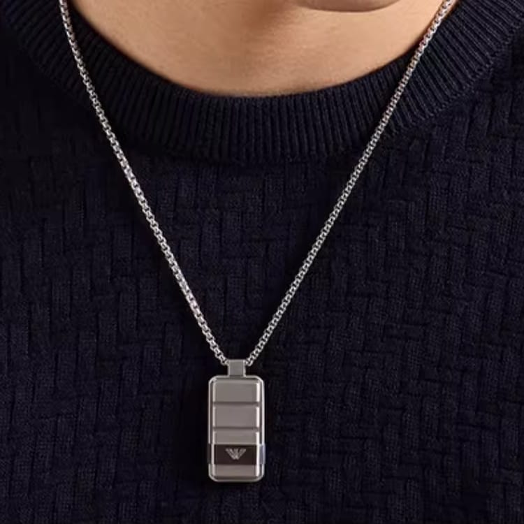 Emporio Armani Steel Necklaces Men's Silver EGS3078040_NLP