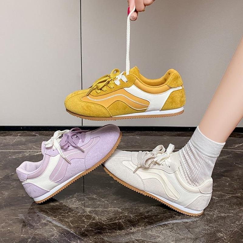 Dopamine color flat bottom women's autumn pair of shoelaces boutique shoe box casual shoes women's sports shoes