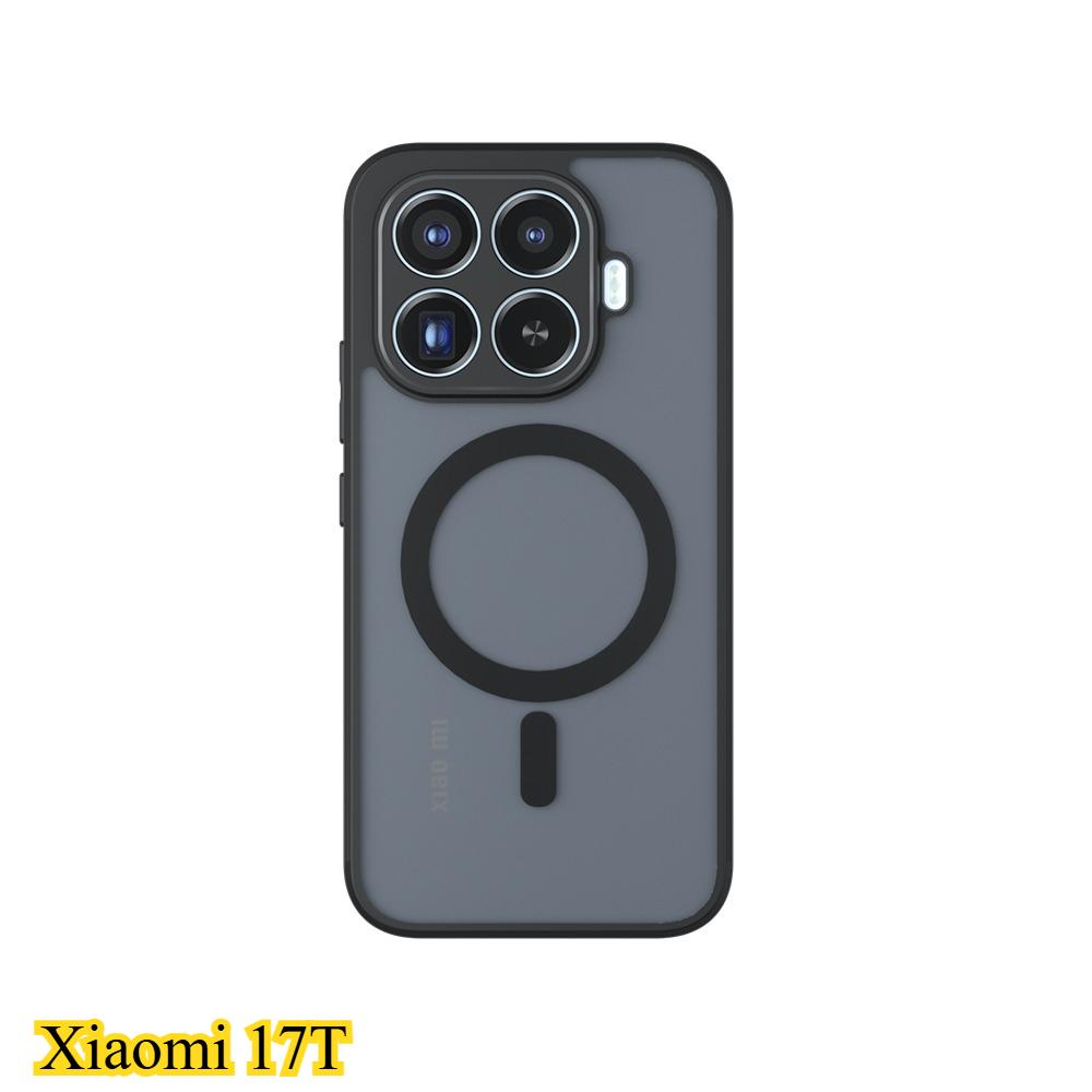 For Xiaomi 17T Pro Case Minimalist Magnetic Rotating Stand Frosted Texture Shockproof Cover For Xiaomi 17 T Pro Shockproof Und