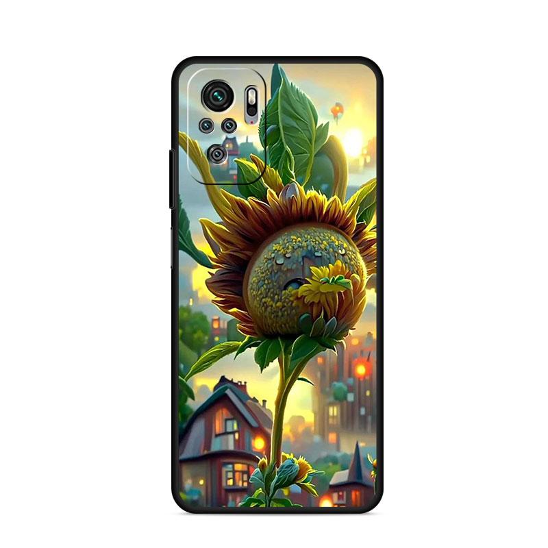 Blume Rosa Hülle für Xiaomi Redmi Note 11 10 9S 9 K40 Pro 7 8 9A 9C 8T 9T 10C 10Pro Silikon Handyhülle