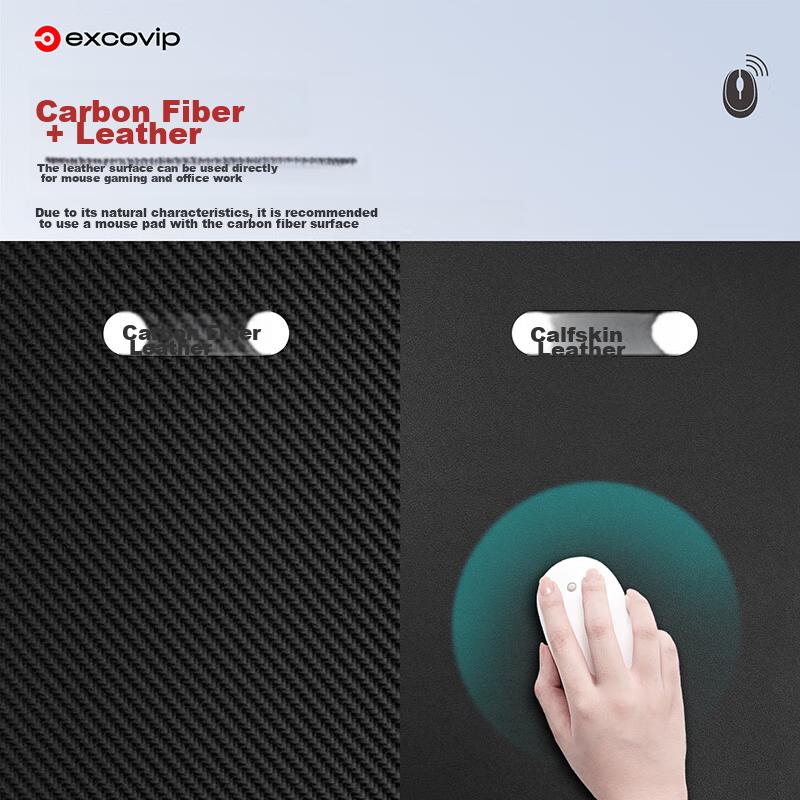 Mouse Pad, Carbon Fiber Computer Desk Pad, Laptop Desk Mat, Large PU Leather Texture, Double-Sided Waterproof Leather Desk Pad, Keyboard Mat, 0109