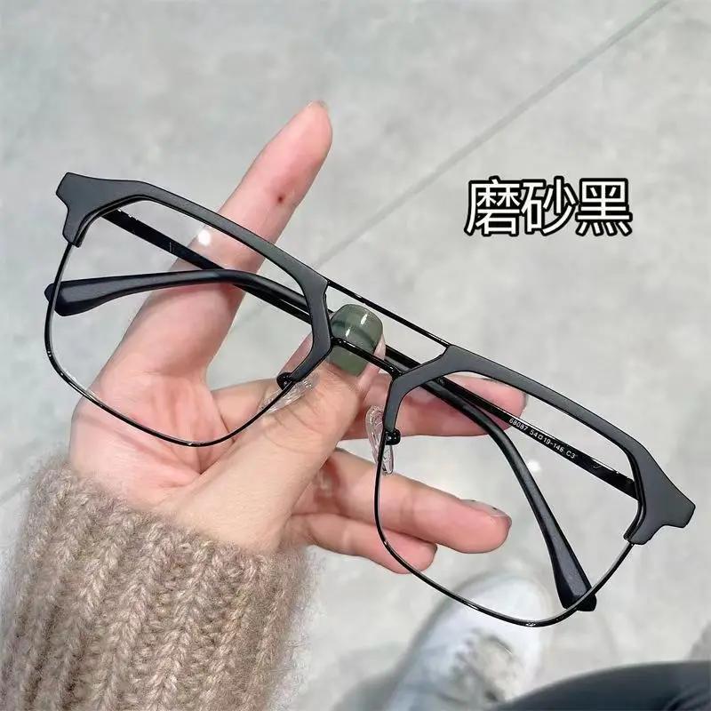 Luxury Square Frame Myopia Glasses Office Women Men Anti-blue Light Near Sight Eyeglasses Unisex Goggles Diopters 0 To -6.0
