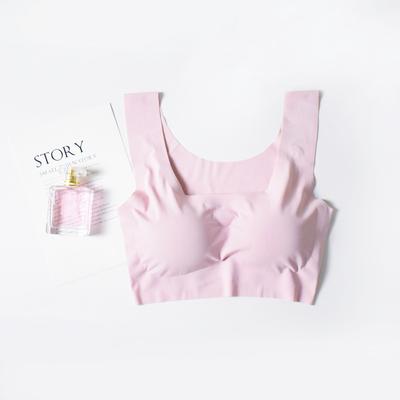 Women's Strapless Yoga Breathable Sleep Bra with No Steel Straps Shaping Traceless Vest Style Sports Bra