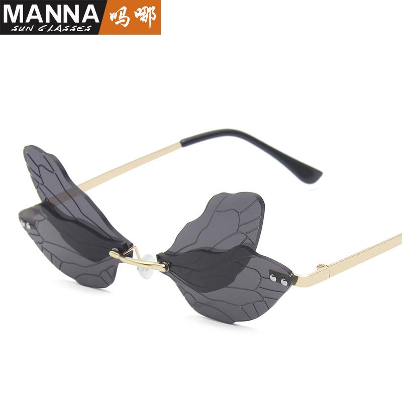 Dragonfly Wings Sunglasses Personalized Sunglasses Women'S Style Funny Rimless Glasses