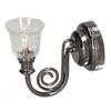 1:12 Dollhouse Wall Lamp LED Warm Lighting Vintage Look Metal Dollhouse Miniature Wall Sconce with