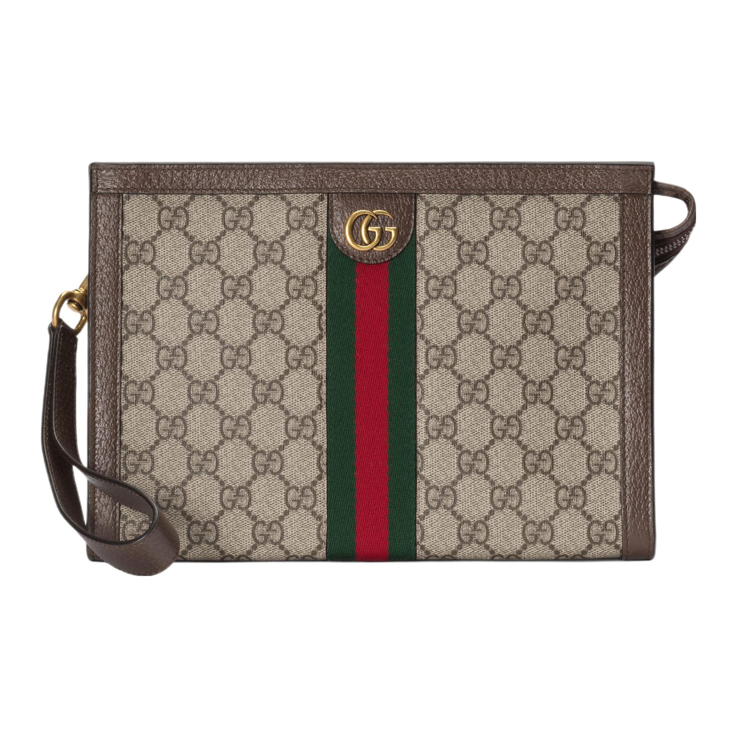 

Gucci Ophidia GG Логотип Канвасна Клатч Чоловічий клатч Ебеново-коричневий 760243-96IWT-8745 Box(Basic Set+Box)