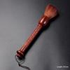 Chinese Style Cleaning Brush Hand Carved Dragon Pattern Sandalwood Handle Synthetic Fiber Brush