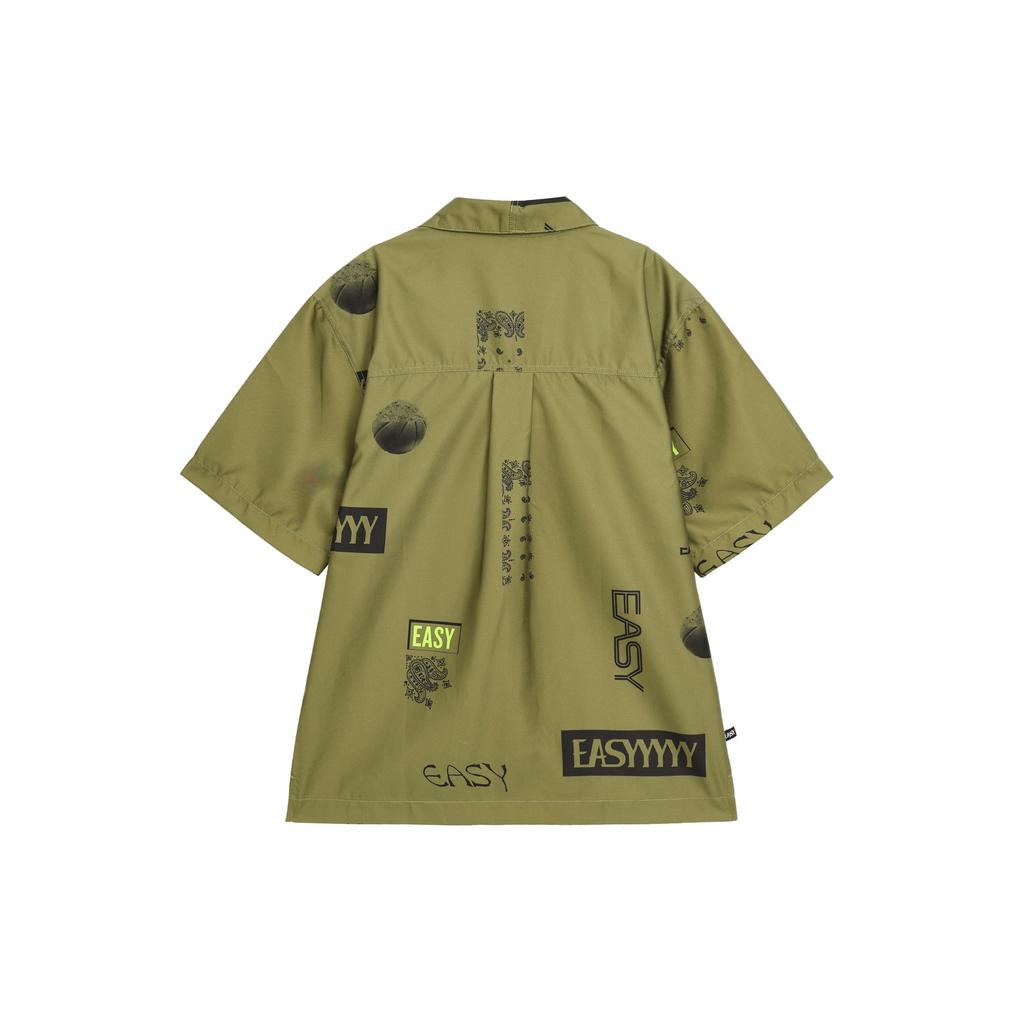 Nike Letter Pattern Contrast Stitching Cashew Flower Short Sleeve Shirt Men Tops Green DO4024-378