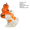 Halloween Ornament Ghost Hug Pumpkin Shape Resin Statue Halloween Table Shelf Office Desktop Decoration