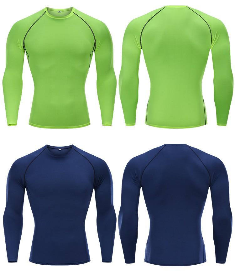 Pánské sportovní triko s dlouhým rukávem - Podzim/Zima Rychleschnoucí Běh, Posilovna, Basketbal, Fotbal Tréninkové oblečení