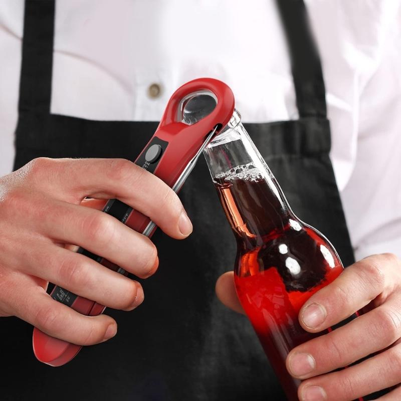 Instant Read Meat Thermometer for Cooking Fast Precise Digital Food Thermometer with Backlight Magnetic Foldable Probe