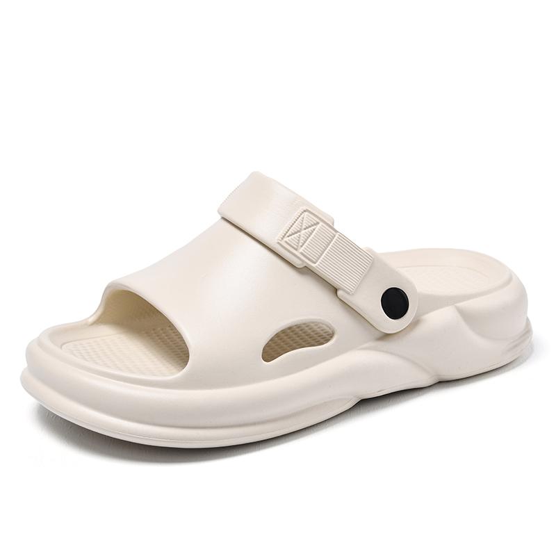Fashion Summer Beach Black Slides for Men Women Outdoor Comfortable Slippers Lightweight Non Slip Breathable Garden Casual Sandals
