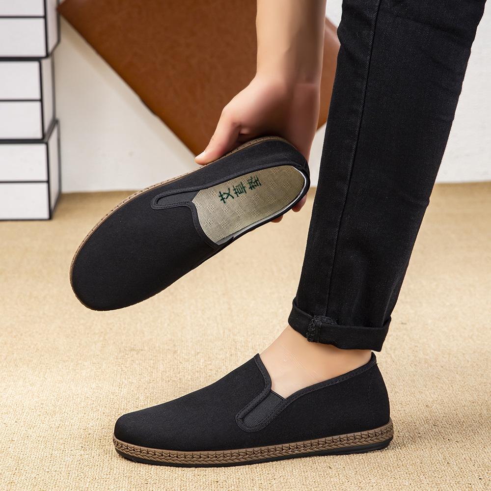 Shoes Cloth Shoes Non-slip Soft-soled Cloth Shoes Black Cloth Shoes Breathable Four-season Driving Shoes