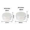 New Round Aluminum Tin Can Screw Lid 50ML Capacity Threaded Aluminum Box 80ML Capacity Aluminum Aluminum Container for Candles