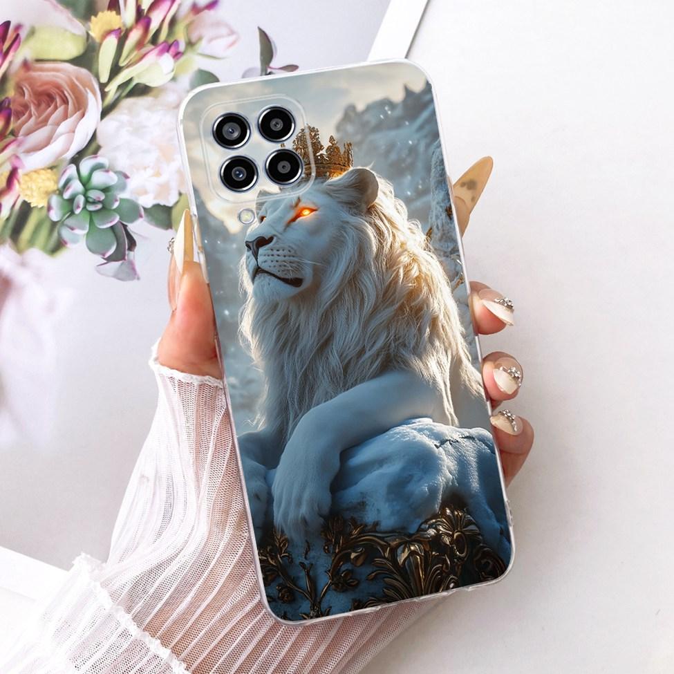 Transparent For Samsung M33 5G Case Cover Cute Cat Fashion Butterfly Funny Painted Casing For Samsung Galaxy M33 5G M336B M336K