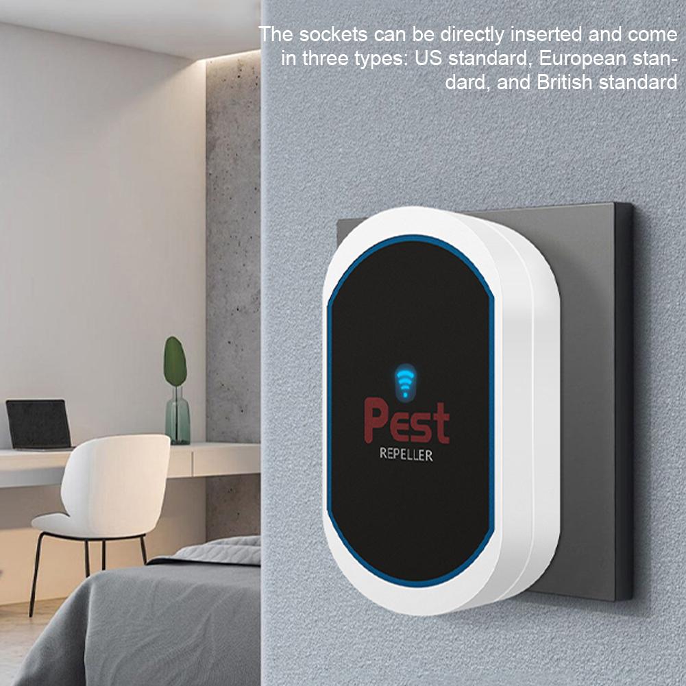 EU/UK/US Plug Ultrasonic Intelligent Frequency Conversion Insect Repellent House Indoor Mosquito Repellent for Baby