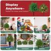 Artificial Pine Topiary Realistic Faux Pine Bushes Artificial Greenery with Spike Christmas Topiary