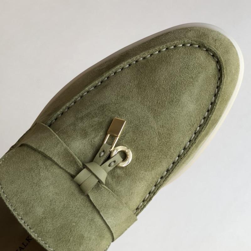 Europeiska & Amerikanska Mockasiner i Kohud - Mjuk Sula Brittisk Stil Slip-on Dam Casual Skor