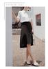 2026 Koreanischer Stil Plissiertes Satin-Chiffon-Hemd - Kurzärmelig, Vielseitige Damenmode