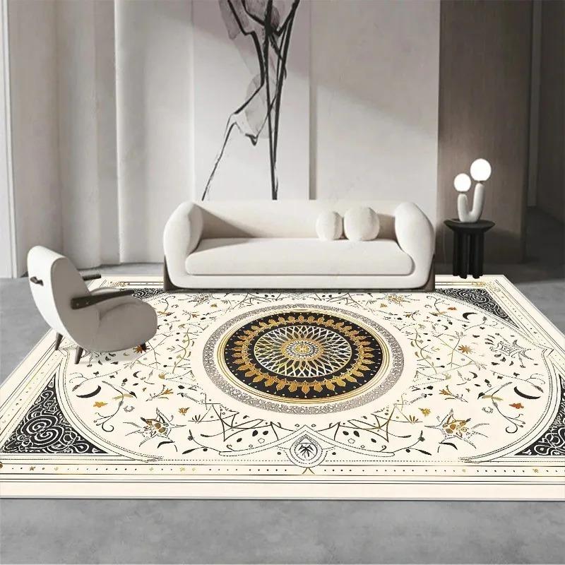 Luxury Retro Persian Red Carpet Living Room Large Size Non-slip Coffee Tables Entrance Mat Home Decoration Bedroom Lounge Rug