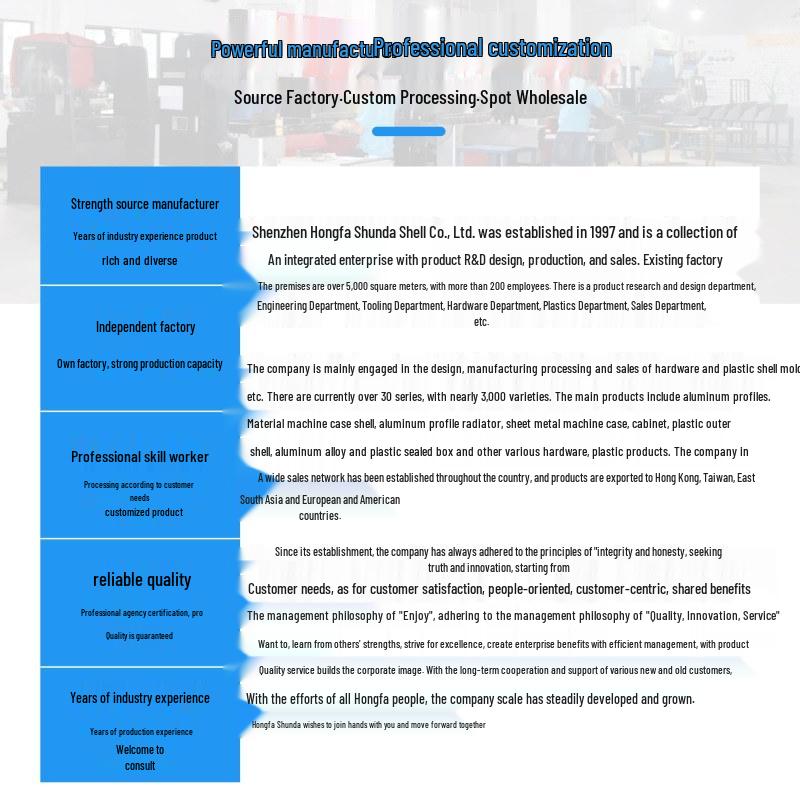 

Aluminum Alloy Inverter Controller Shell Extrusion CNC Junction Box Instrument Power Supply Housing Model HF-A-151: 110mm x 38mm x 24.5mm