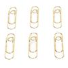40pcs Carbon Steel Pen Clips Golden Pen Holder Clips Small Portable Pen Clips for Stationery Office