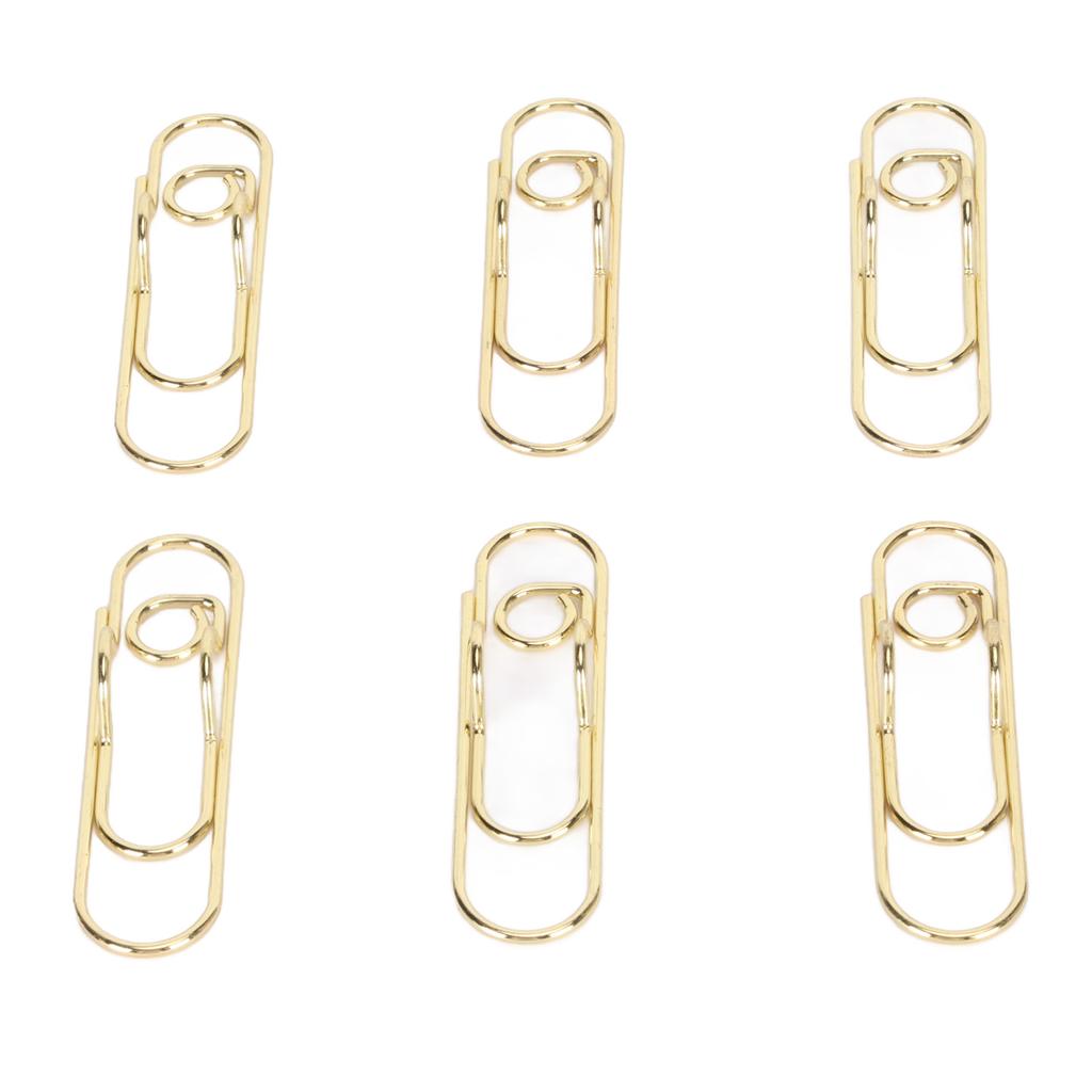40pcs Carbon Steel Pen Clips Golden Pen Holder Clips Small Portable Pen Clips for Stationery Office