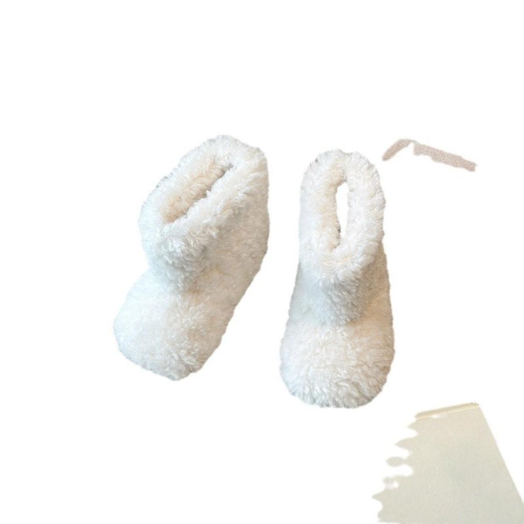Winter New Style Girls' Lamb Fashion Children's Hairy Shoes Boys' Plush Boots Warm Short Boots Children's Shoes
