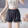 Damen Spitze Kurze Höschen Imitation Seide Rüschen Pumphose Anti-Exposition Sicherheitshose Lolita Satin Knickers Shorts Kleid Pettipant