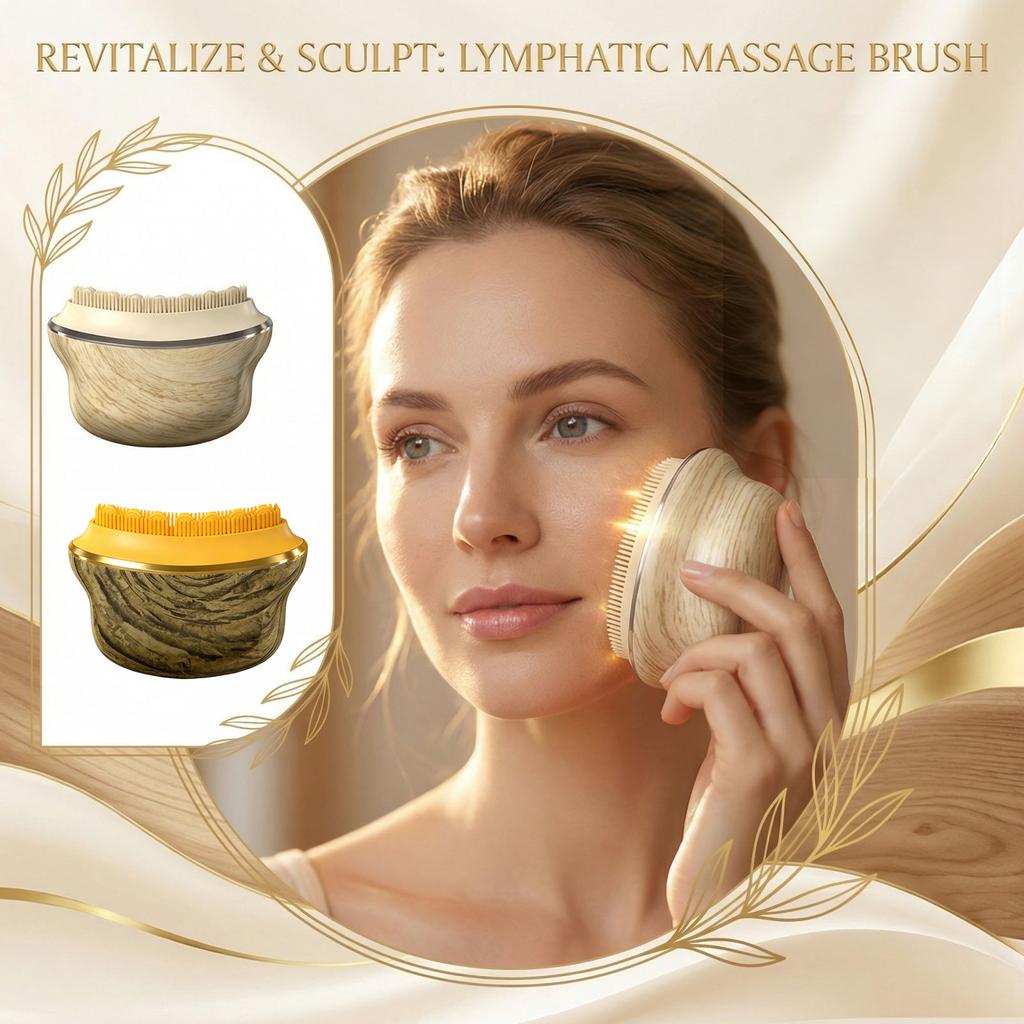 Lymphatic Face Brush, Dry Brushing Face Brush, Lymphatic Drainage Massager For Face, Chin & Jawline Sculpting