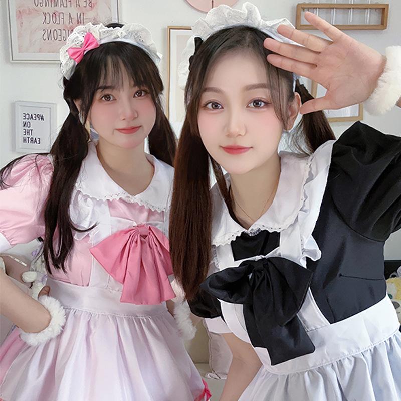 Japanese cute maid outfit bow maid Alice dress cosplay cosplay costume