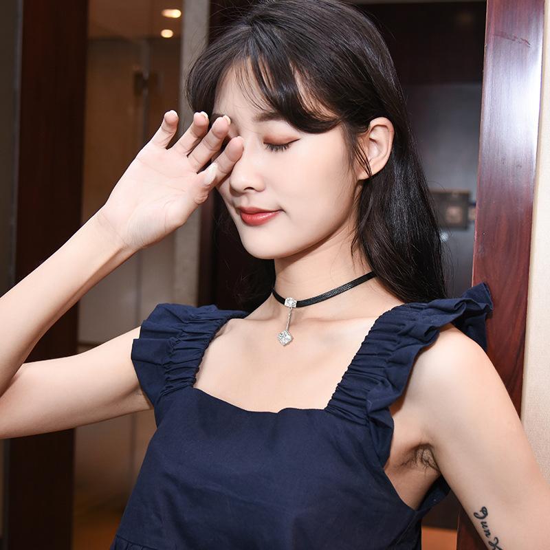 Choker Neckchain Collar Black Sexy Neckband Collar Chain Female Fashion Personality Street Fashion Jewelry