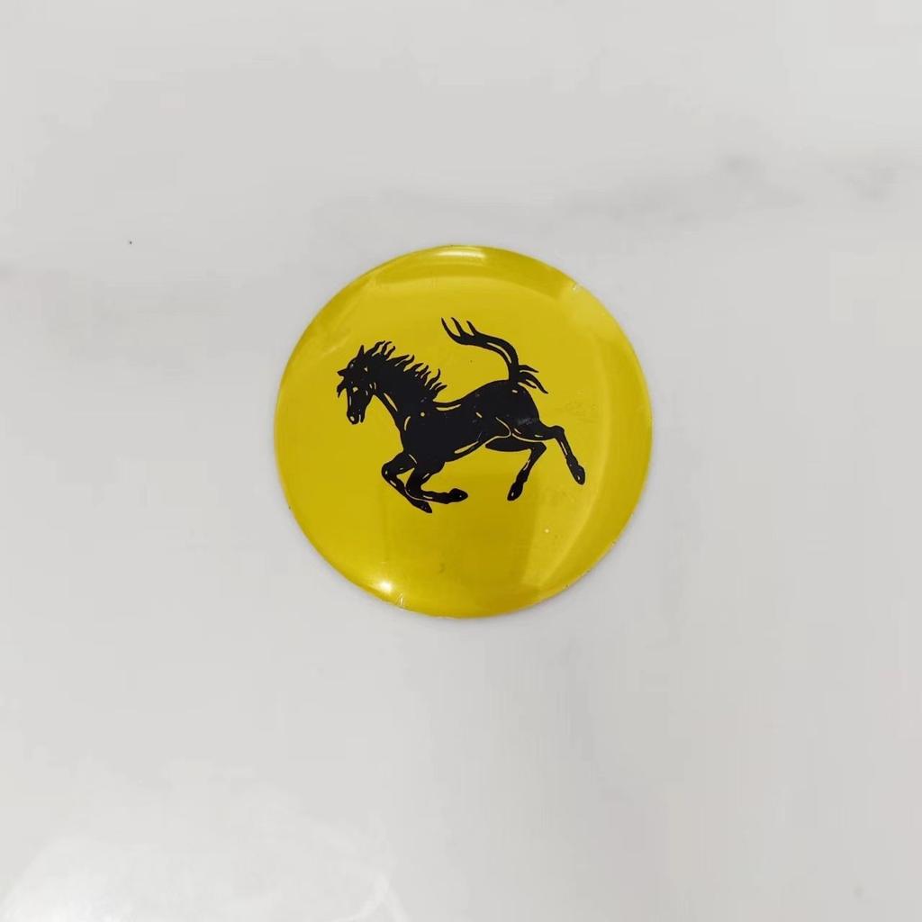 Metal Thin Aluminum Sticker Nameplate Decoration Car Sticker Personalized Modified Hub Cover Label For Ferrari F1 F8 F80 SF90 WM2