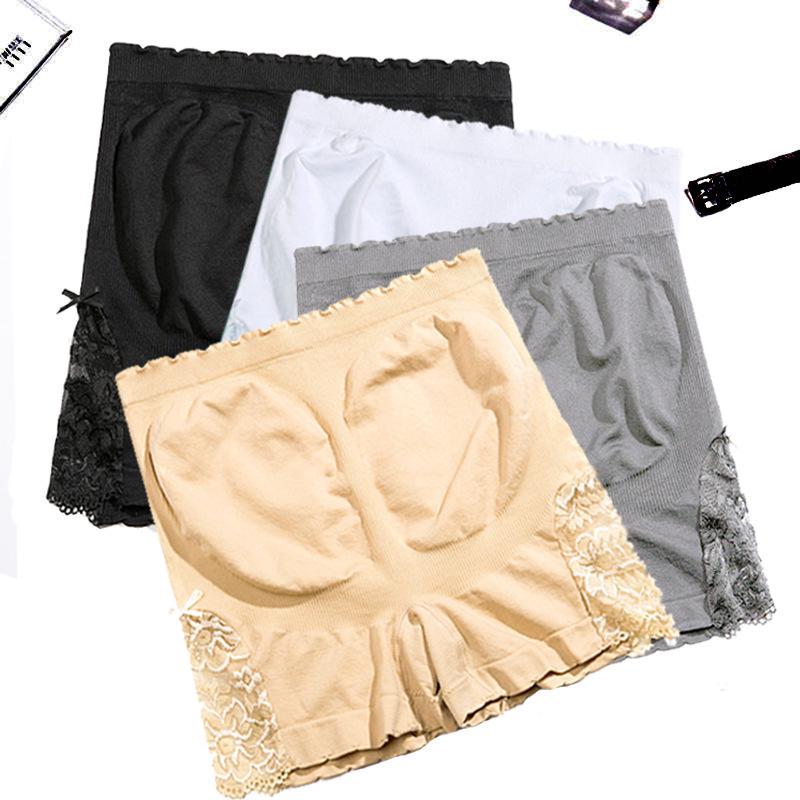 Hoch taillierte Anti-Exposure-Sicherheitsshorts aus Spitze für Damen