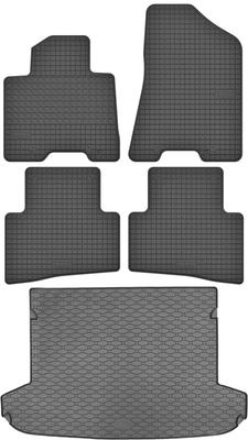 Hyundai Santa Fe IV SUV from 2019-2024 SET - Rubber Car Mats + Trunk Mat