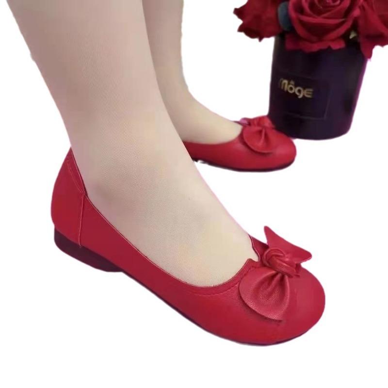 Single Shoes Spring New Women's Beanie Shoes Flat Casual Round Head