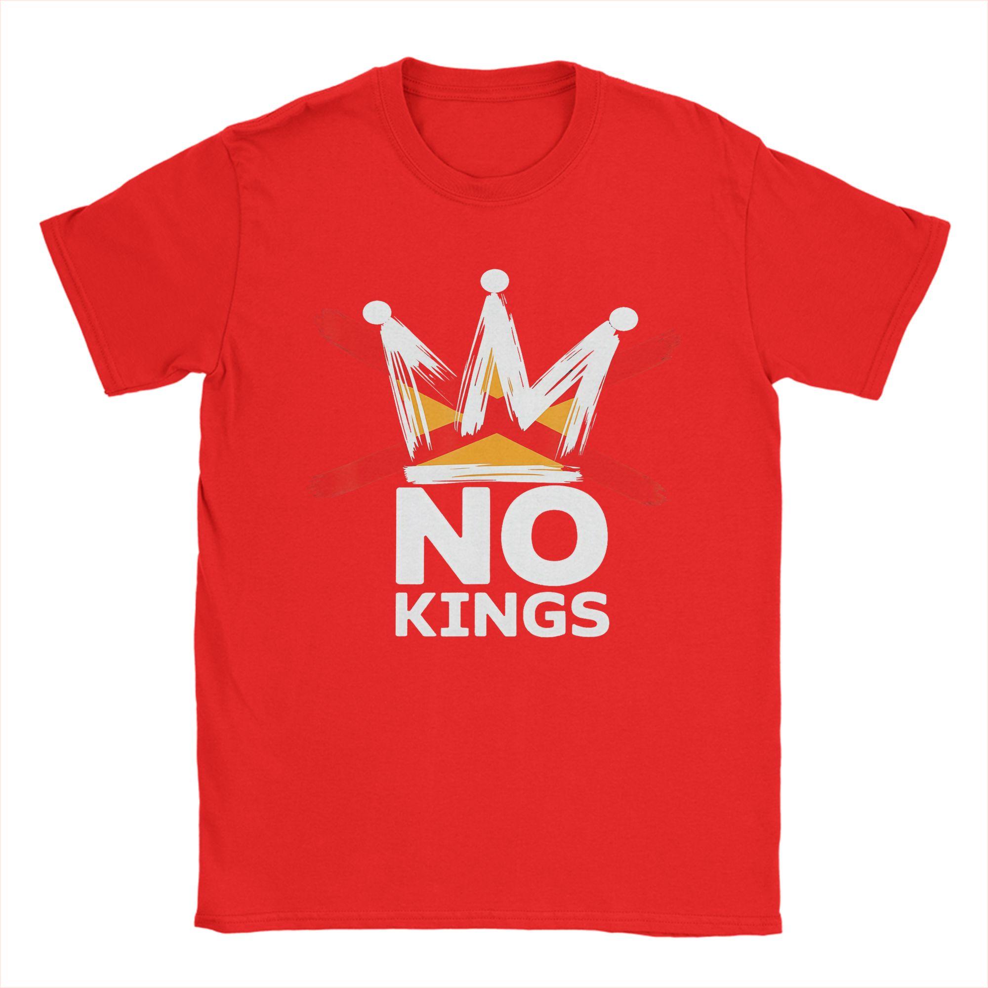 

No Kings October No Kings Day T Shirt Summer 100 Cotton T Shirts For Unisex Trending Printed Tshirt Short Sleeve Vintage Top Tees S