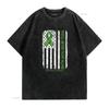 You Ll Never Fight Alone Flag Green Liver Cancer Awareness T Shirt Vintage Washed Versatile Breathable Stretched Casual Stylish