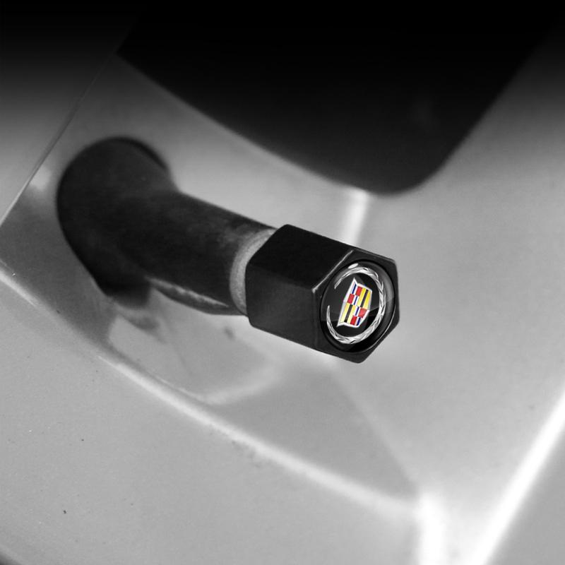 Tappo Valvola Pneumatico Auto Coprivalvola Stelo Ruota con Portachiavi Chiave per Cadillac XT5 XTS CTS BLS SLS DTS SRX Escalade Tiburon Deville