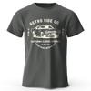 Herren Vintage Auto T-Shirt 100% Baumwolle Übergroßes Retro Automobil Grafik T-Shirt für Männer und Frauen Klassischer Streetwear Stil