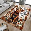 1 Stück Hochlandrind-Mädchen Extra Groß Rutschfester Boden Teppich, Büro, Familie, Schlafzimmer, Studio - Großer Bereichsteppich Indoor Teppiche, Lebendige Farben-W255