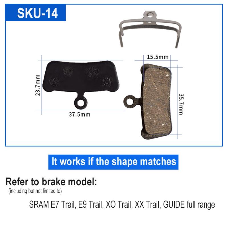 4 par Resin sykkel sykkel skive bremseklosser for SHIMANO SRAM AVID HAYES Magura Formula og scooter sykkel skive bremse