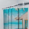 Beach Hut Shower Curtain Tropical Paradise Print Waterproof Bathroom Decor for Home and Hotel  for Stylish Home Upgrade