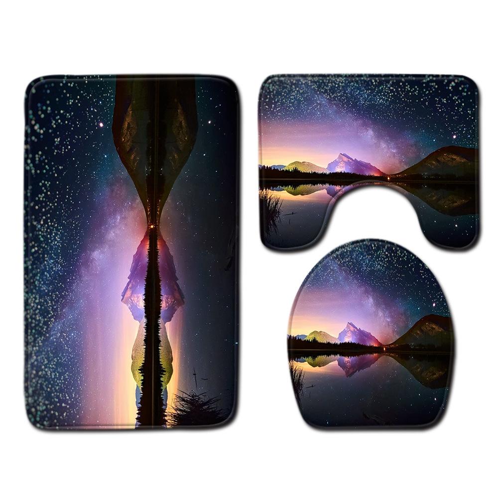 Star Bathroom Floor Mat Toilet Three-Piece Set