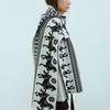 MOONSWARD black & WHITE CLASSIC PATTERN MUFFLER
