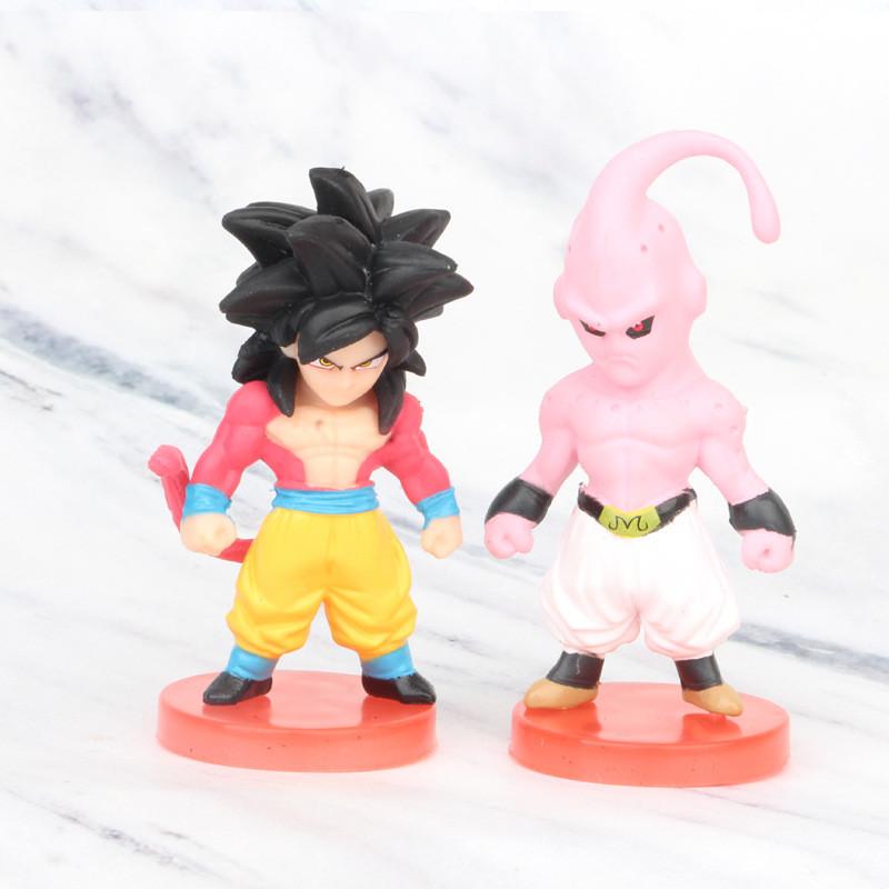 Seven Dragon Fun Ball Pvc Figurine Set Adorable Buu Super Blue Red Black Goku Display