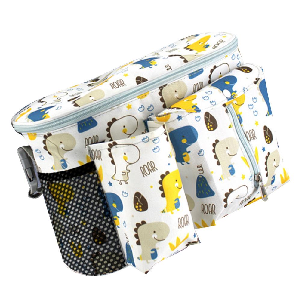 Organizér na kočárek pro miminko Velkokapacitní Přenosný Oxfordová tkanina Pohodlná Praktická Kapsa na kočárek