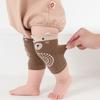 1 Pair Class A Xinjiang Combed Cotton Baby Crawling Knee Pads, Hollow Mesh Anti-Slip Silicone Dot Knee Leg Warmers for Toddler 0-5 Years Four Seasons